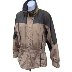 Columbia Women's Bomber Jacket Black and Tan S